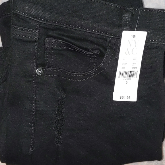 Distress Black Jeans NY&C - Picture 1 of 1